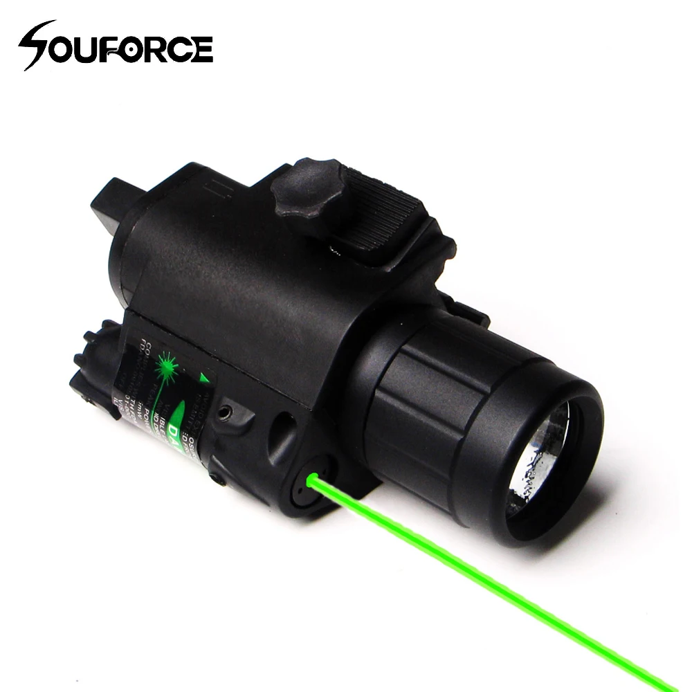 Tactical Green/Red Laser Combo Sight CREE Q5 LED Flashlight for Picatinny Rail 