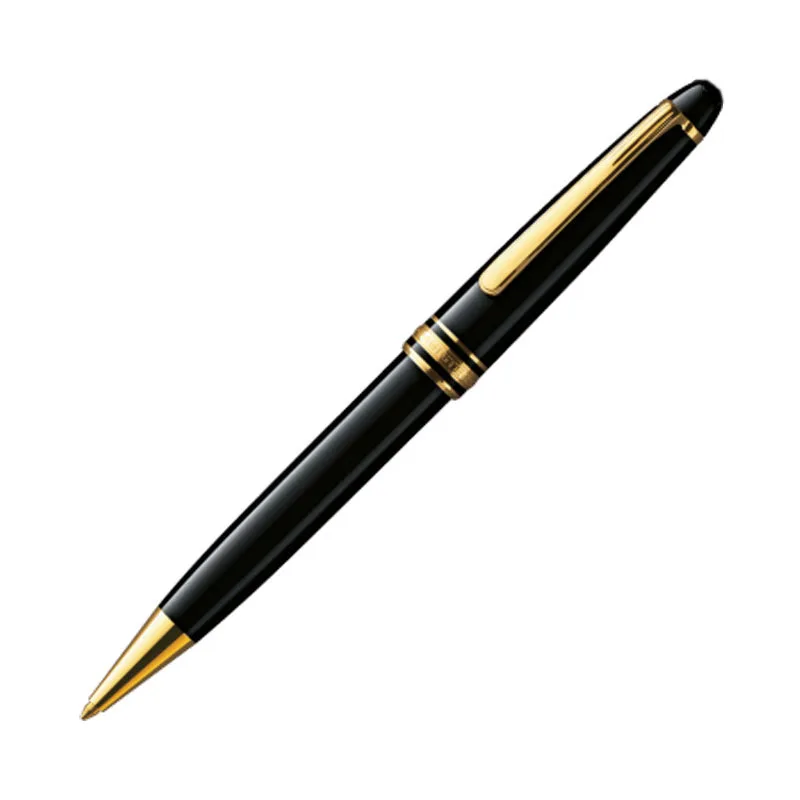 Modern Black Ink Ballpoint Pen Classic Design Luxury Pen Gold Silver Clip Office School Writing Stationery