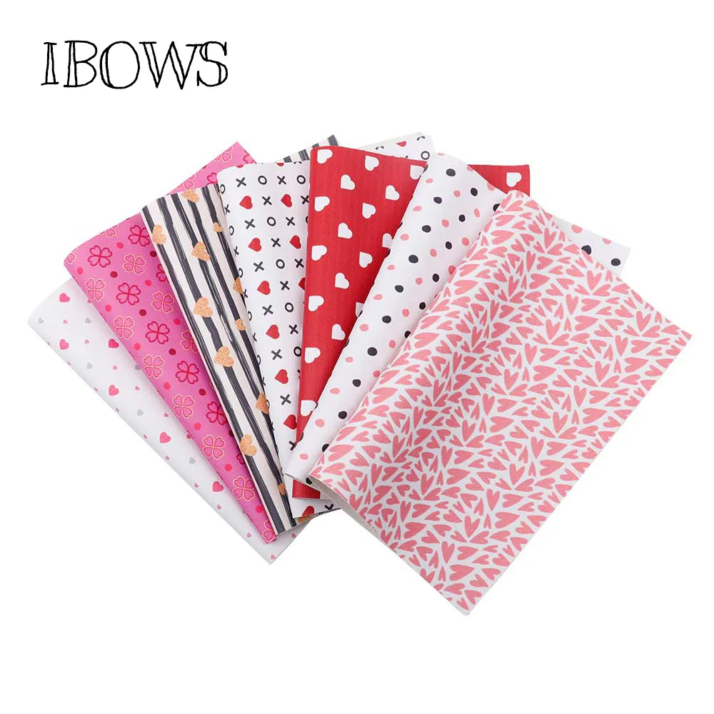 Fabric Jewelry & Beauty VALENTINE RAINBOW HEART Faux Leather Sheet Fabric Sheet Planner Hair