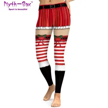 Рождественские женские спортивные Леггинсы Cospaly Костюм полосатый принт сексуальный фестиваль брюки для спортзала брюки обтягивающие беговые Капри фитнес колготки
