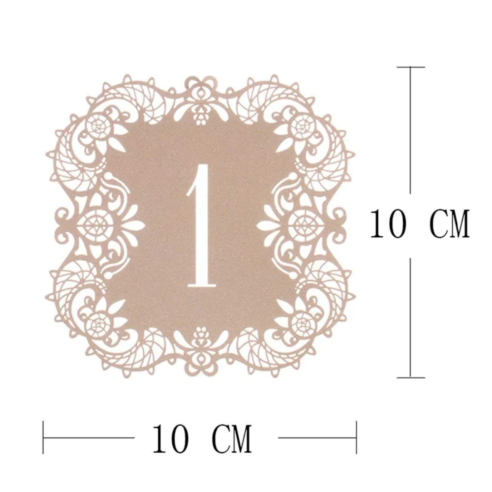 Hyaline&Dora Laser Cut Wedding Table Card Numbers Lace Table Cards for Wedding Reception Party Favors beige gold number1-30 Hyaline&Dora Laser Cut Wedding Table Card Numbers Lace Table Cards for Wedding Reception Party Favors beige gold number1-30