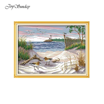 

Joy Sunday Cross Stitch Kits Needlework Set Embroidery kit DMC 11CT 14CT DIY Birds Animal Patterns Printed Art Crafts Home Decor