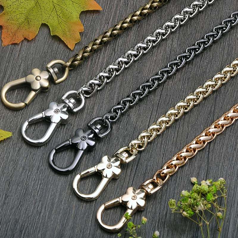 Four Color Snake Chain Shopping Metal Bag Strap Sac Chaine Bag Parts Metal Chains Purse Frame Bag Hanger Purse Clasp Strap Chain