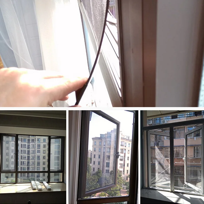 

DIDIHOU Indoor Insect Fly Screen Curtain Window Netting Kit Fly Bug Wasp Mosquito Curtain Mesh Net Cover Insect Window Net &Tape