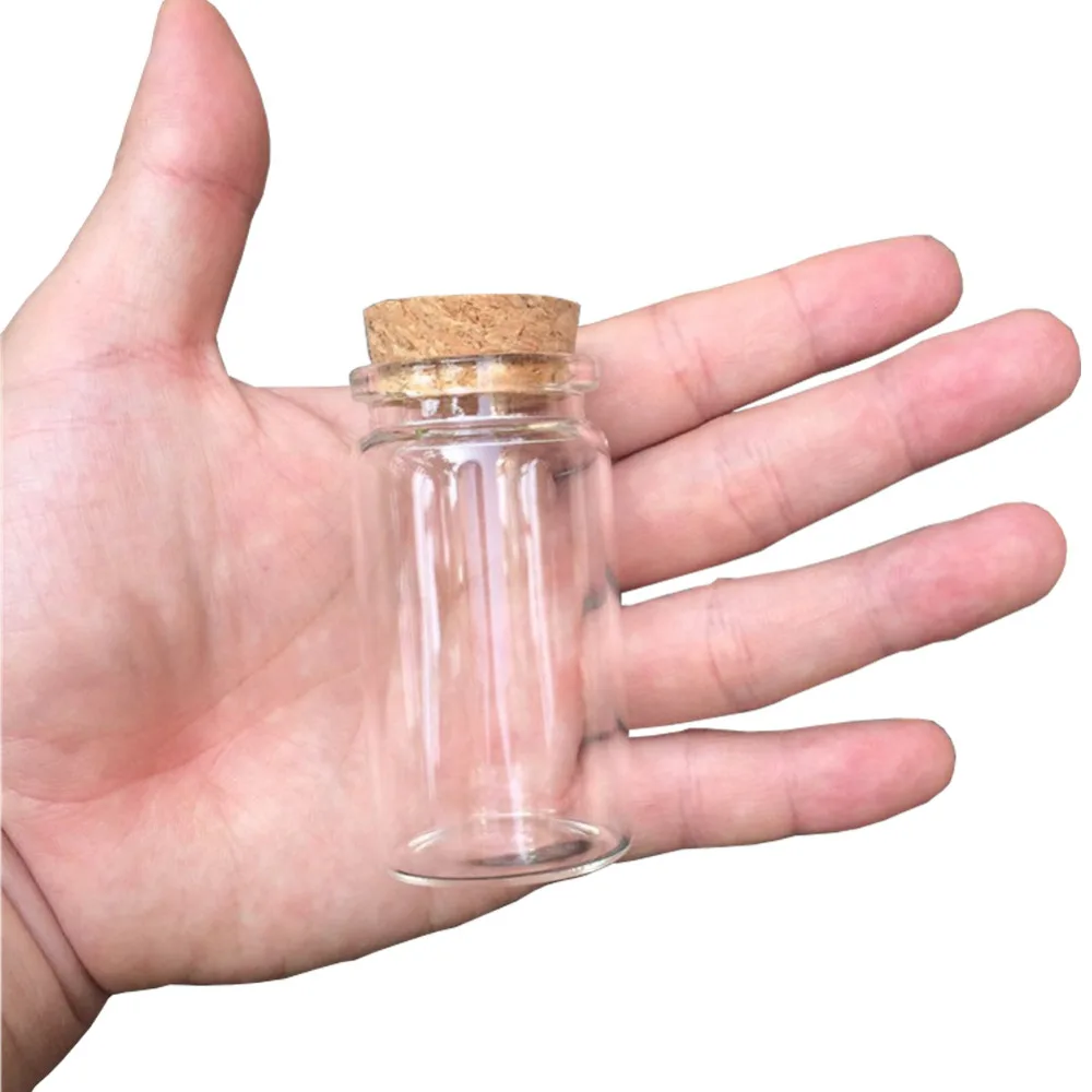20ml 50ml 65ml 90ml Glass Bottles for Weding Holiday Decoration Christmas Gift Empty Jars Crafts Bottles 24pcs 2