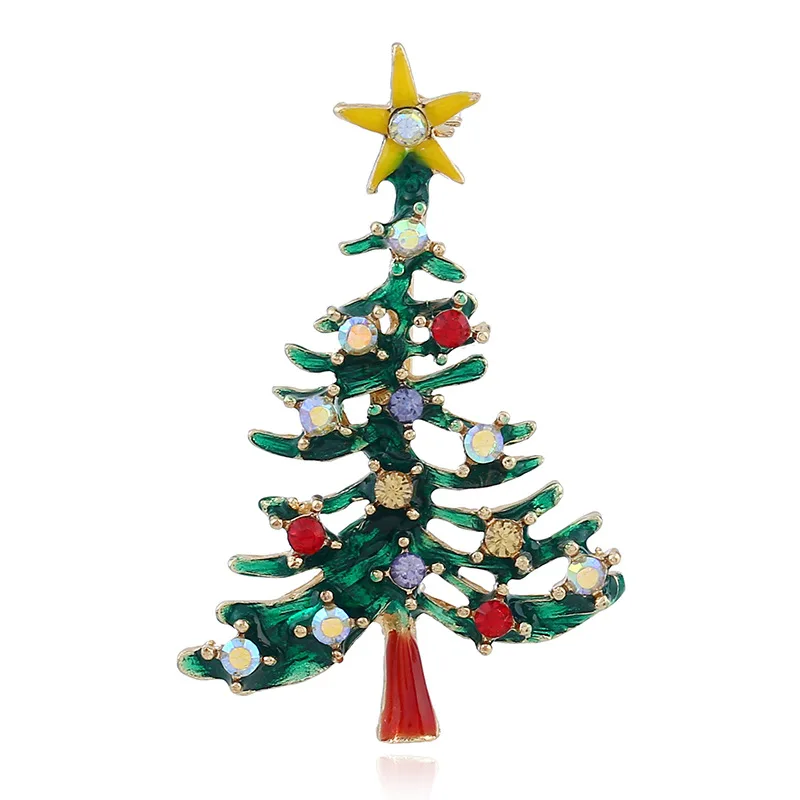 

CINDY XIANG Trendy Christmas Tree Brooches For Women Creative Hollow Casual Gift Pins Coat Sweater Accessories Jewelry Sell Well