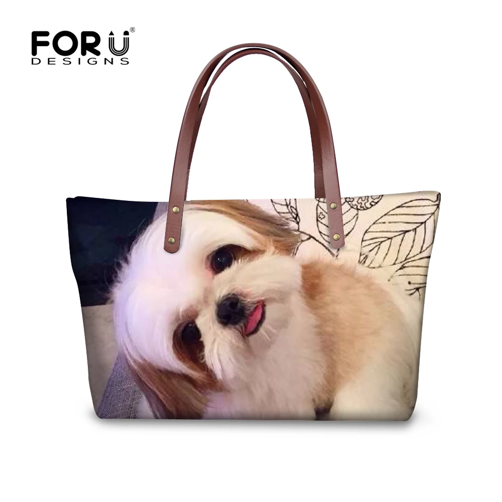 Buy FORUDESIGNS Cute 3D Shih Tzu Dog Women Big Handbags For Ladies Messenger