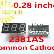 10 шт. х 0,28 дюйма Красный общий катод/анод 3 цифровой трубки 2381AS 2381BS светодиодный модуль дисплея