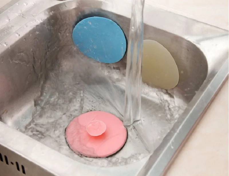 

Floor Drain Plug Silicone Sink Sewer Water Hair Stopper Strainer Deodorant Cover Wall Mounted Kitchen Bathroom Tub
