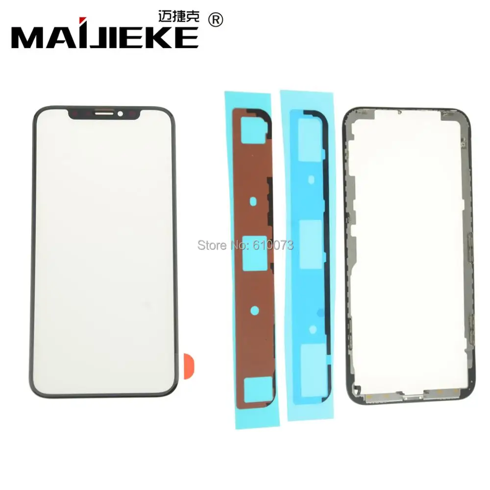 

5XMAIJIEKE Wholesale Screen Front Glass with OCA+Middle Frame with Adhesive for iPhone X Screen Touch Panel Replacement Part DHL