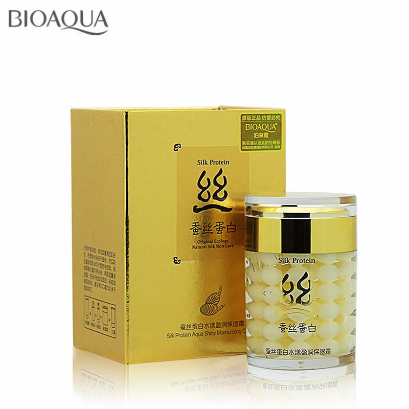 Bioaqua Brand Silk Protein Face Cream Moisturizing Anti Aging Whitening Cream 60g Shrink Pores 