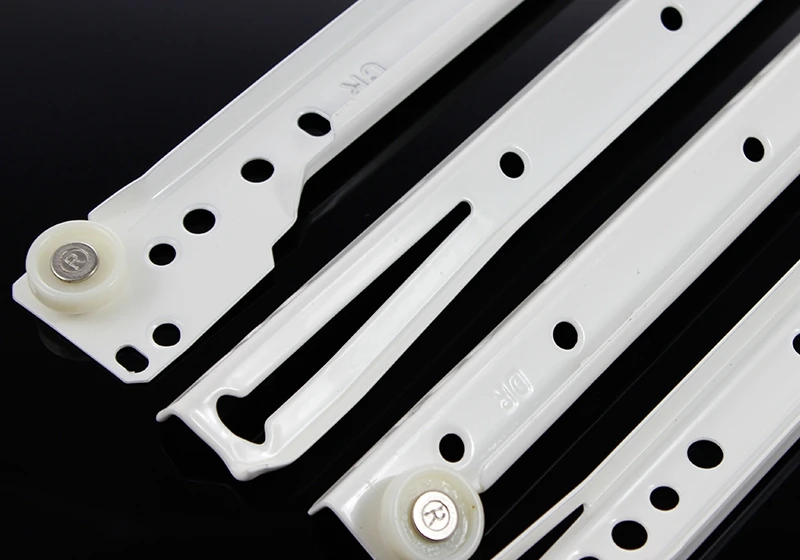 White mute drawer track two thickened slide rails computer desk