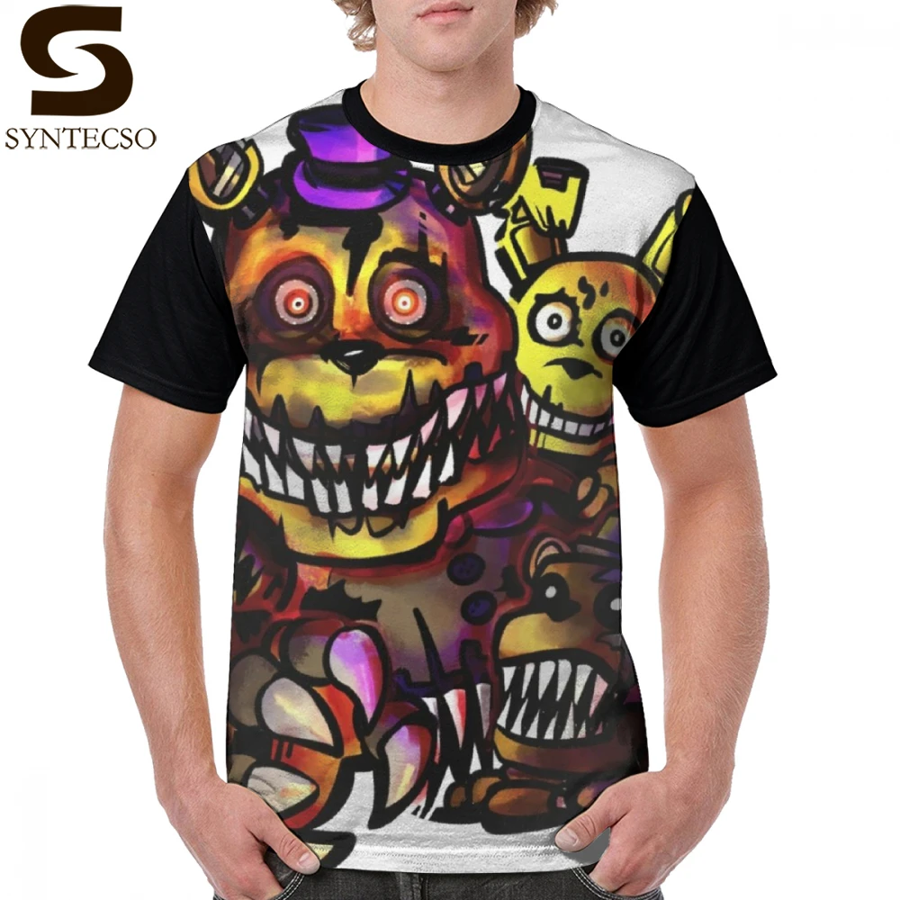 

Springtrap T Shirt Five Nights At Freddy Golden Fredbear Freddy Plushtrap T-Shirt Polyester Fun Graphic Tee Shirt Oversized Tshirt