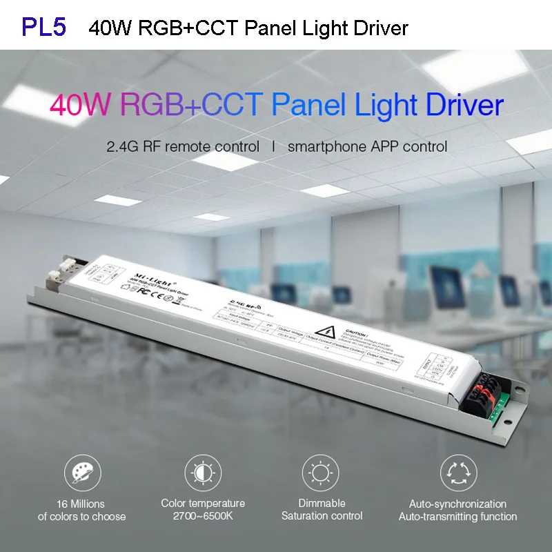 Miboxer PL5 40 Вт RGB+ CCT панельный светильник 2,4G беспроводной умный пульт дистанционного управления B8/FUT089/FUT092/B4/T4 - Цвет: PL5