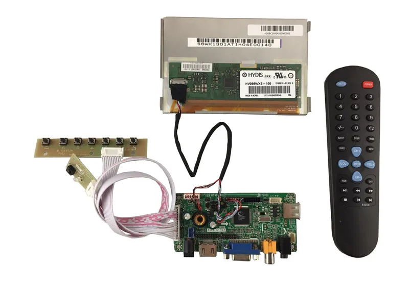 

HDMI+VGA +Audio+ LCD controller board+5.6 inch lcd module HV056WX2-100(1280*800) +LVDS cable +OSD keypad with cable for FPV