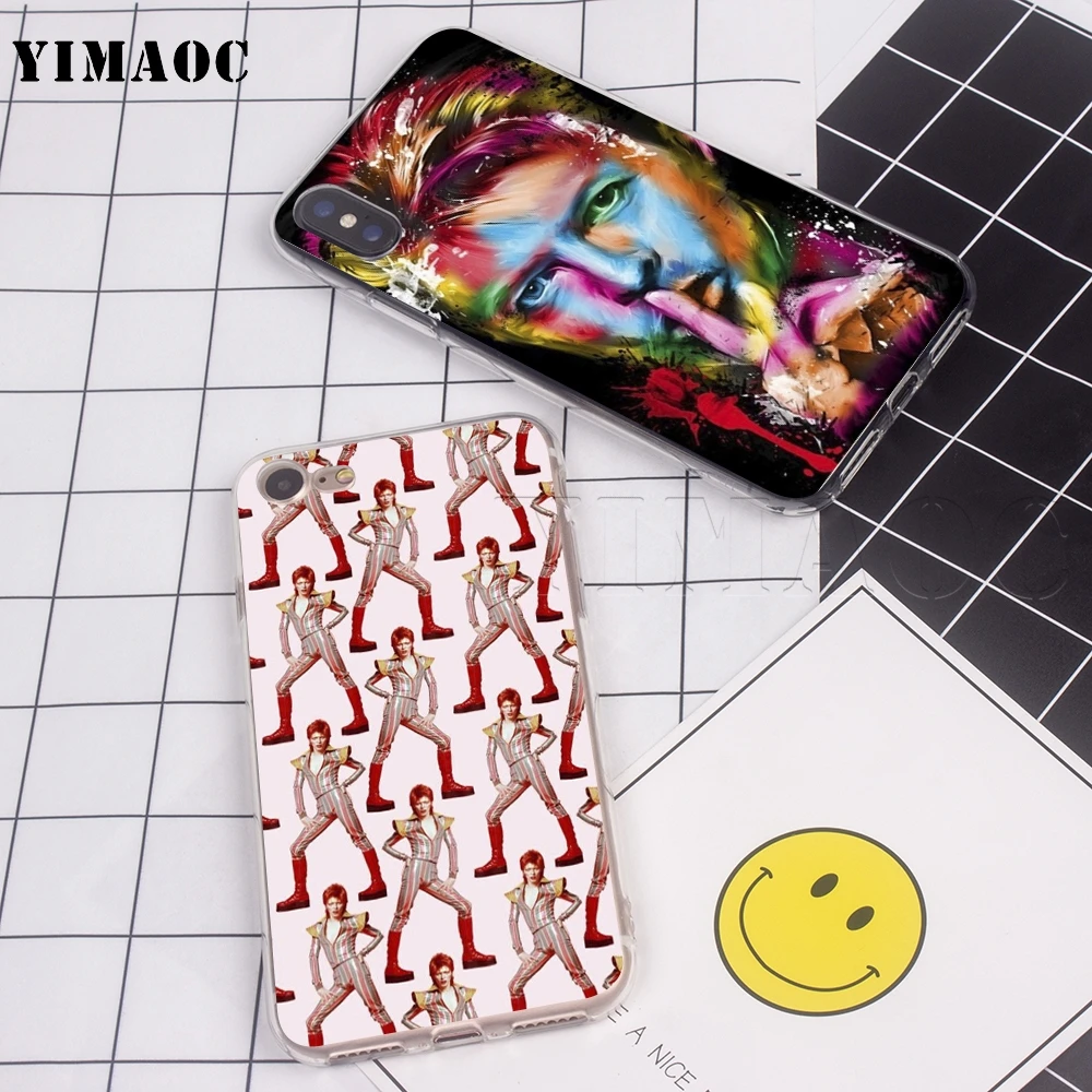 YIMAOC David Bowie арт силиконовый чехол для Samsung Galaxy S7 S8 S9 Edge Plus J3 J5 J7 A5 A6 A8 Note 8 9|Бамперы| |