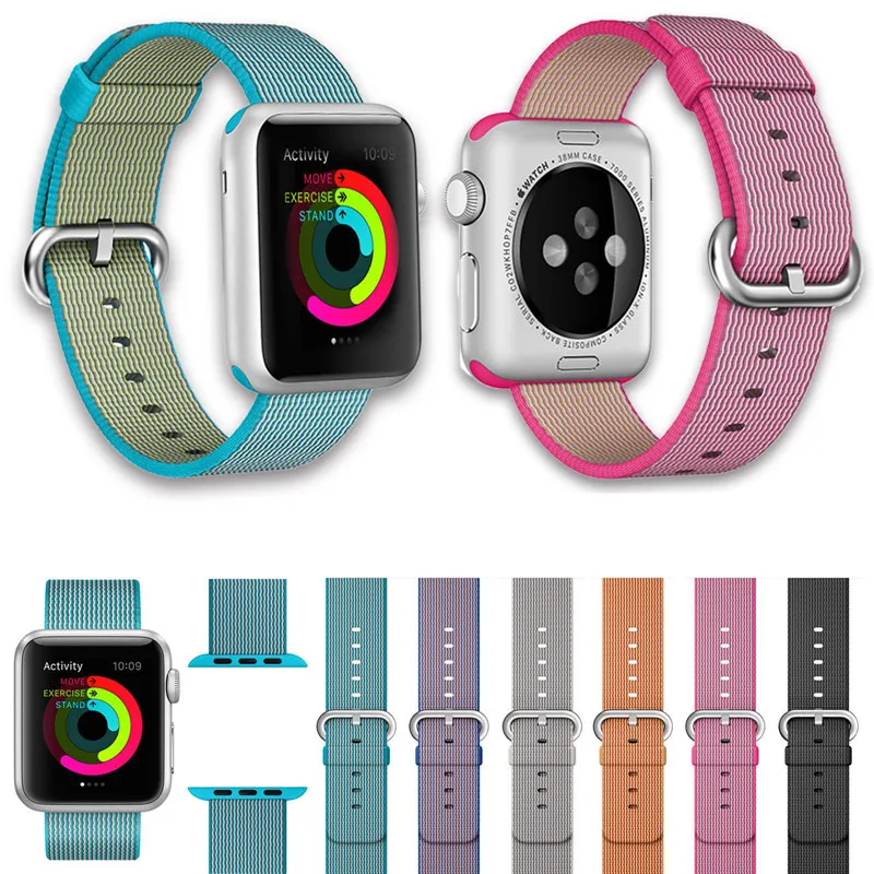Fashion Woven Nylon Band for Apple Watch 42mm Series 1 2 Replacement Wrist Strap Bracelet For iWatch 38mm Pink Black Watchbands apple-bands-series- : image Fashion Woven Nylon Band for Apple Watch 42mm Series 1 2 Replacement Wrist Strap Bracelet For iWatch 38mm Pink Black Watchbands apple-bands-series-