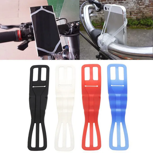 Universal Silicone Rubber Elastic Bicycle Motorcycle Bike Mount Holder Security Band For Mobile Phone Outdoor Tools
