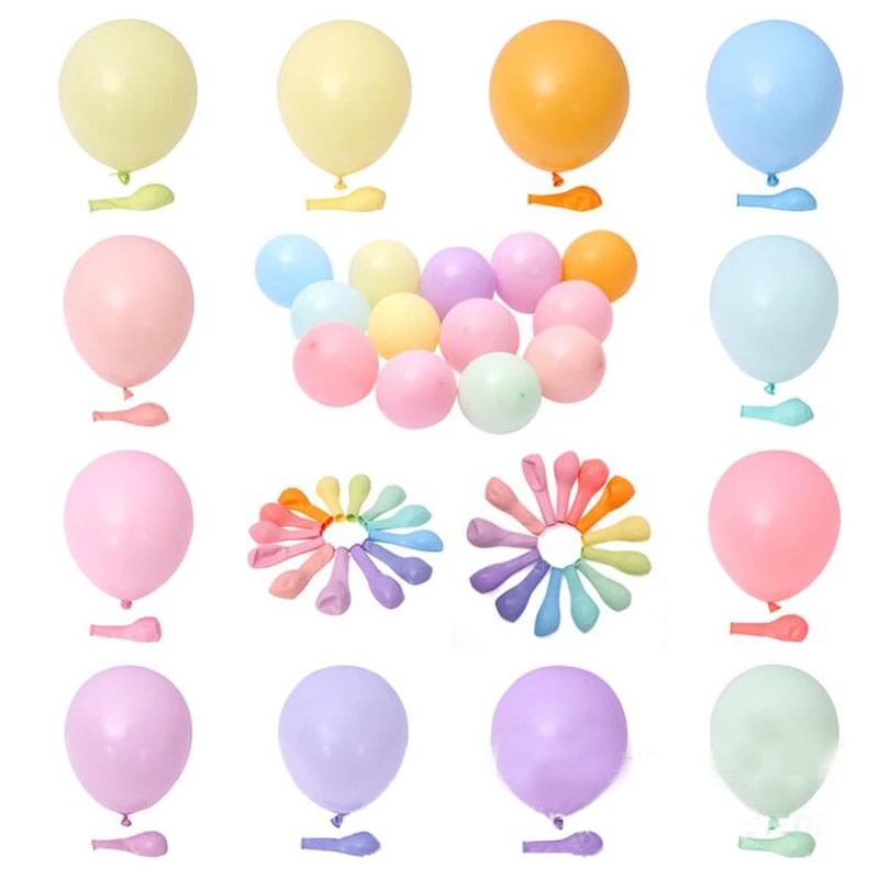10 шт., латексные воздушные шары макарон, 10 дюймов, яркие цвета, день рождения, свадьба, день Святого Валентина, вечерние украшения для детей, для детского шоу, воздушный шар