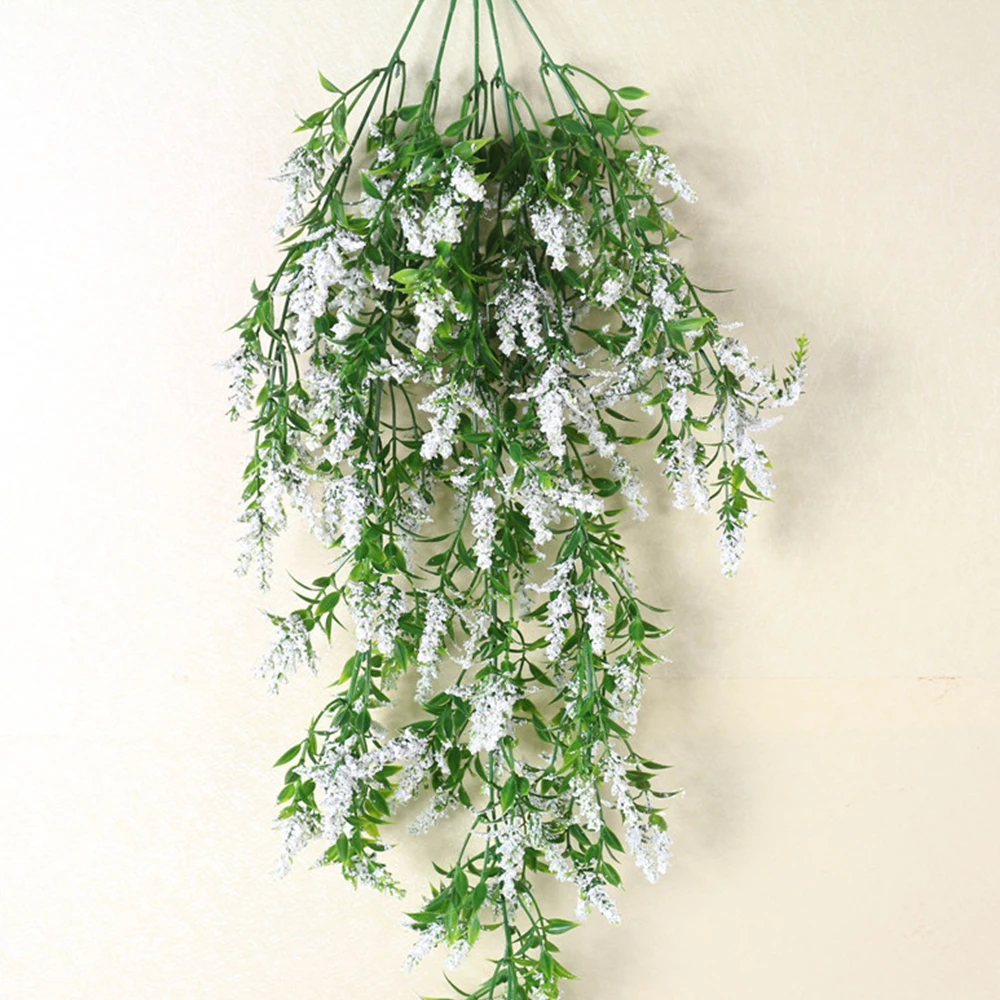 

Real Touch Artificial Wall Hanging Plant Artificial Pine lavender Home Decor Balcony Decorattion Flower Basket Accessories