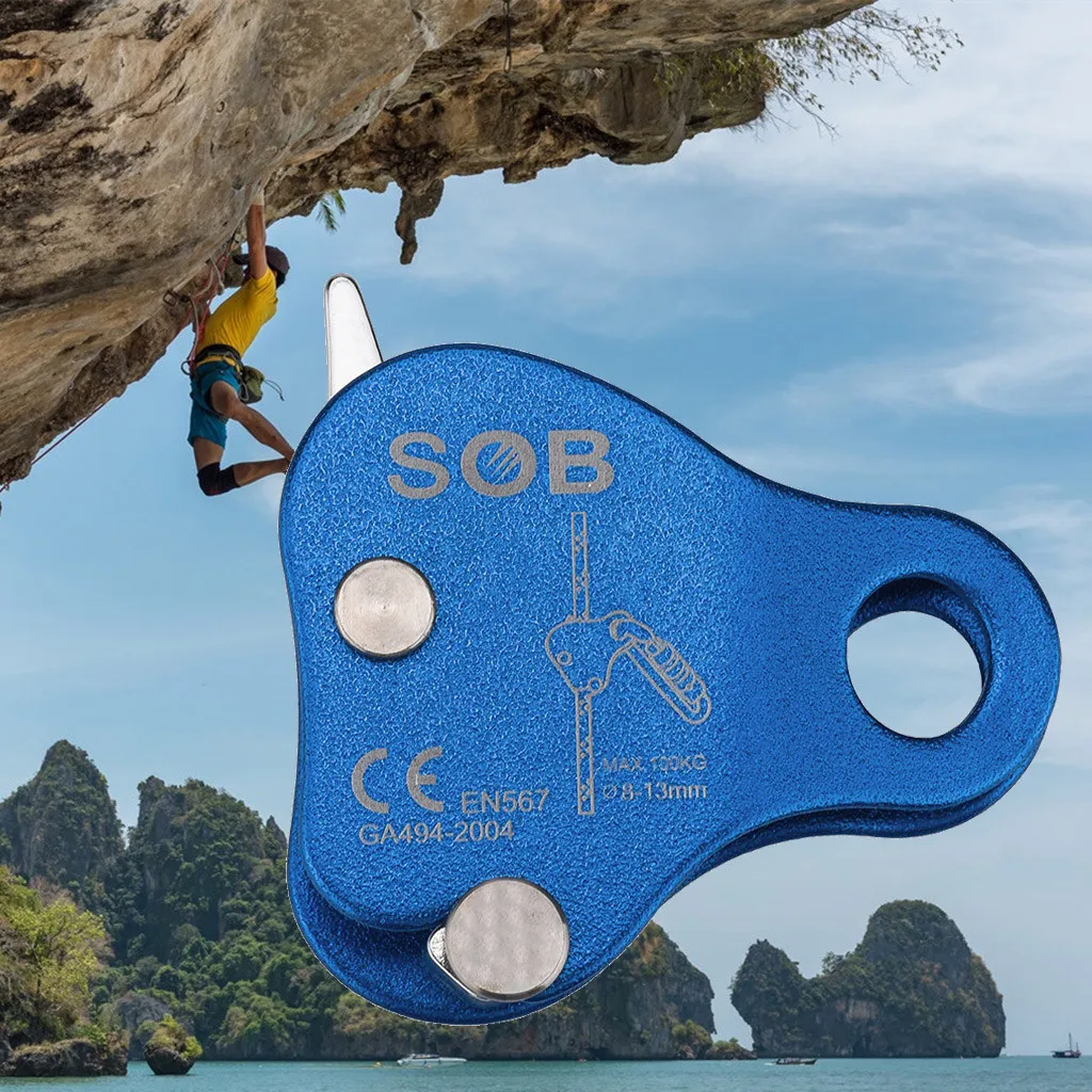 

Outdoor Climbing Mountaineering Gear Rope Grab Protection Rappelling Gear Climbing Pulley Descender Safety Rope Quickdraw Grippe