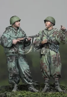 

1/35 WW2 Soviet scout 2 people WWII Resin Model Kit figure Free Shipping