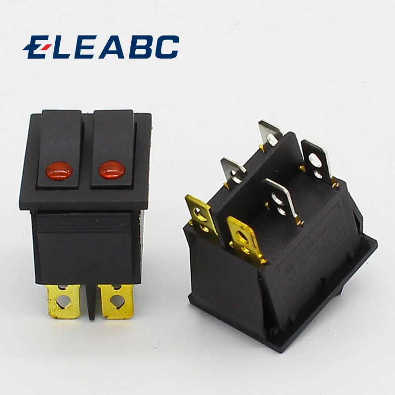 

1PCS Rocker switch belt cat-eye switch two gang switch double switch