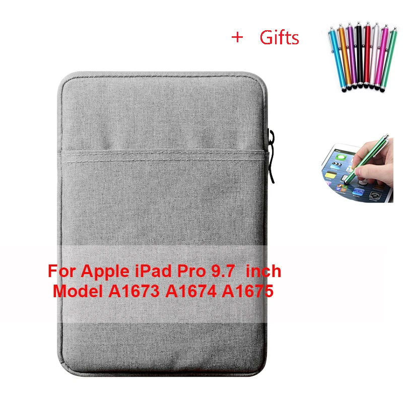 For iPad pro9.7 Чехол-сумка для планшета для i Pad Pro 10,5 A1701 A1709 для i Pad Pro 9,7 дюймов модель A1673 A1674 A1675 чехол из закаленного стекла+ бесплатно - Цвет: For iPad pro9.7