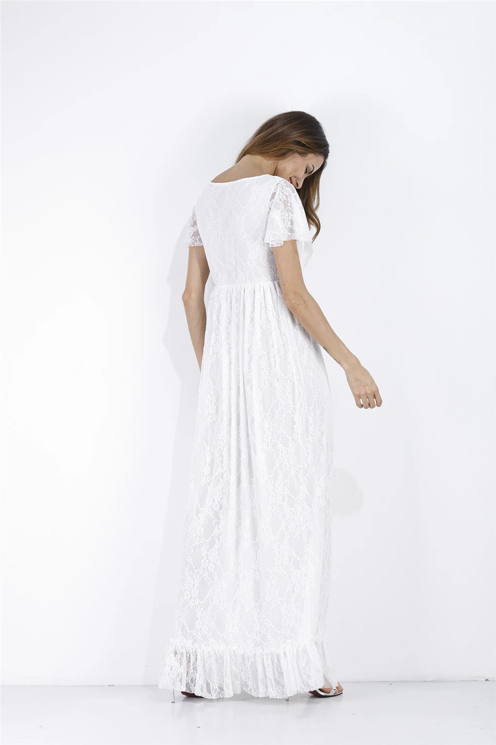 2018 Plus Size Maternity Dresses For Photo Shoot Fashion Lace Maxi Maternity Gown Dress Women Pregnancy Clothes Photography Prop (25)