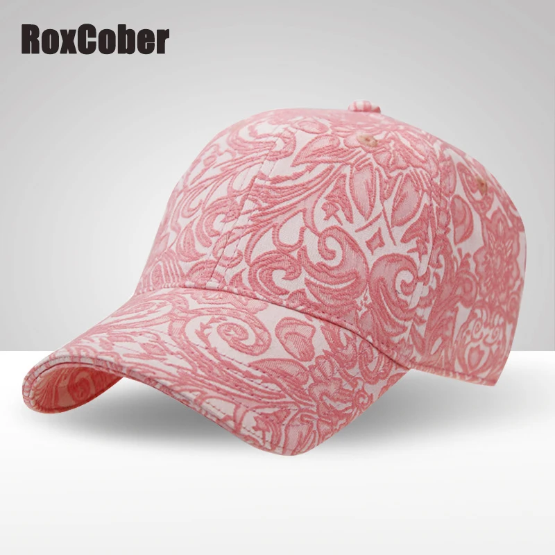 RoxCober Высококачественная Женская жаккардовая хлопковая бейсболка спортивные
