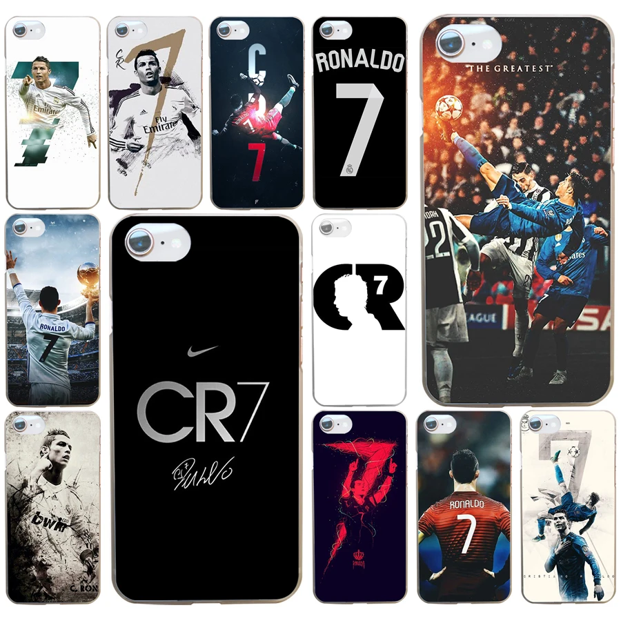 

86AD CR7 logo cristiano ronaldo 7 Football Hard Transparent Cover Case for iphone 4 4s 5 5c 5s se 6 6s 8 plus 7 7 Plus X