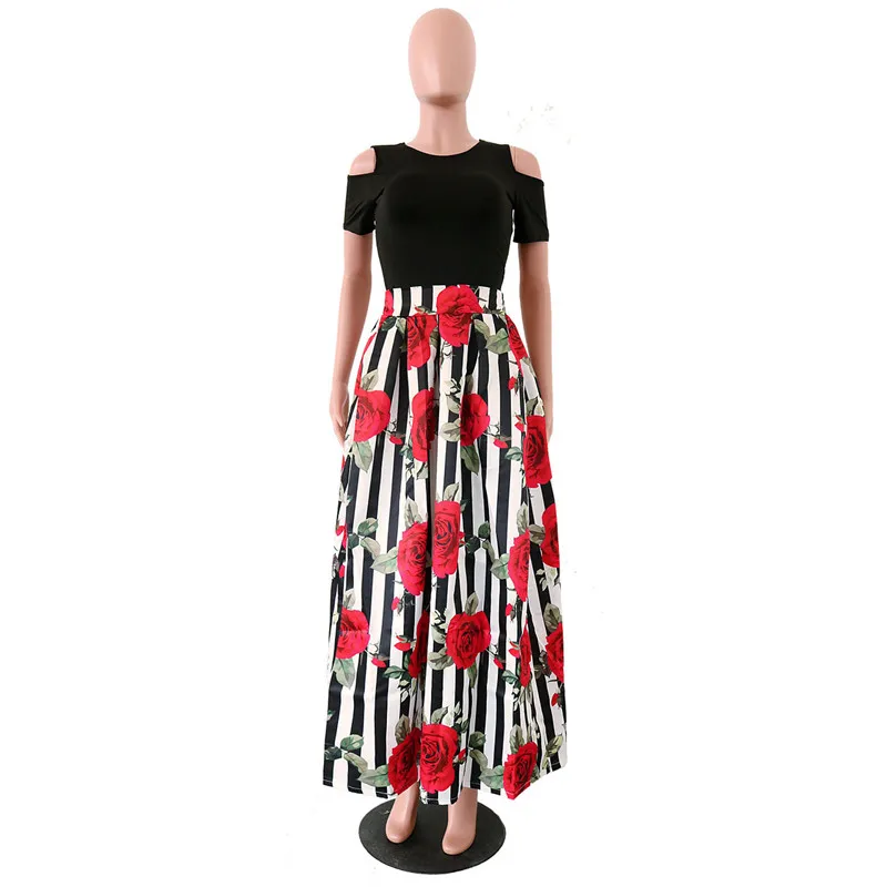 cold shoulder long frocks