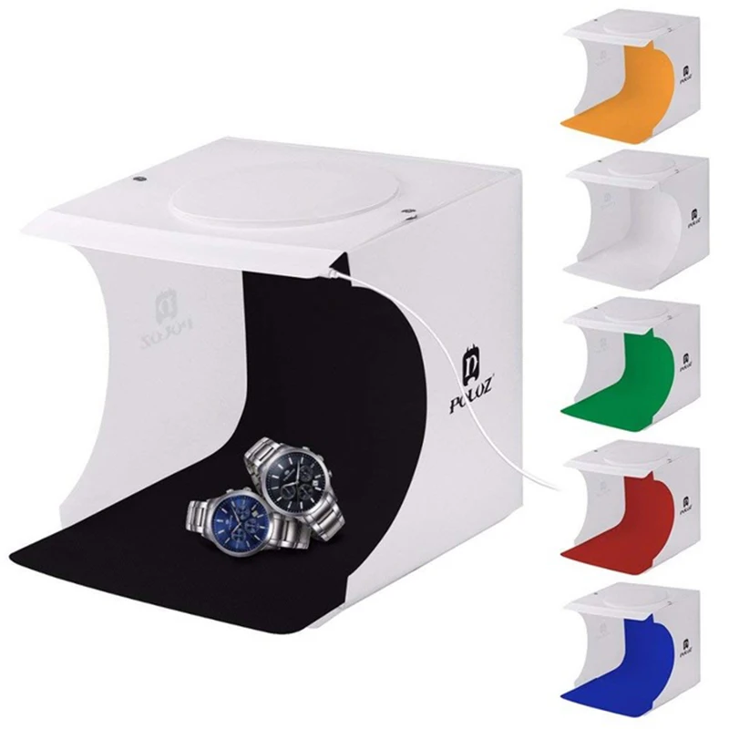 

Mini Photograph Shooting Light Tent 20 x 20cm Professional Portable Table Top Photo Studio Lighting Box Kit Shooting Tent Kit