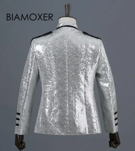 Костюм Biamoxer мужской для косплея жакет с блестками в средневековом стиле