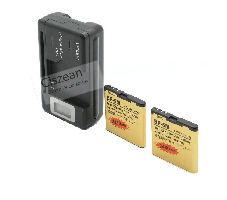 Ciszean 2x BP-5M BP5M BP 5 м Золото Замена Батарея для Nokia 7390 5610XM 5611XM 5700 6220C 6500S 7379 2450 мА/ч +