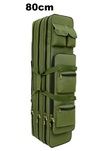 80cm 3 Layers Green Новинка, 3 слоя, утолщенная, многофункциональная, водонепроницаемая, 80-120 см, сумка для рыбалки, материал Оксфорд, прочная, сумка для удочки, сумка для хранения - Цвет: 80cm 3 Layers Green