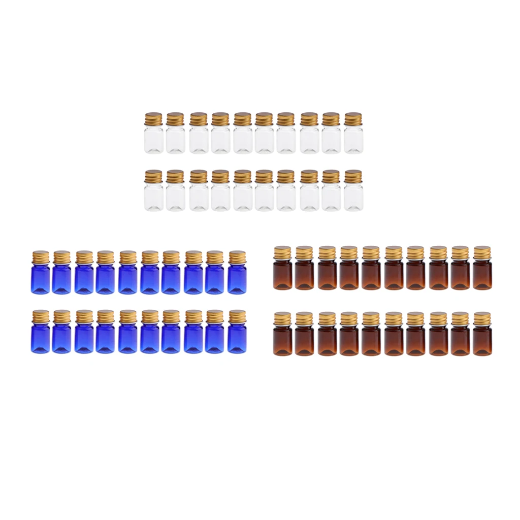 

60Pcs Professional Cosmetics Sample Bottles, 5mL Vials Mineral Makeup/Lotion/Shampoo/Shimmer Travel Storage Container Refillable
