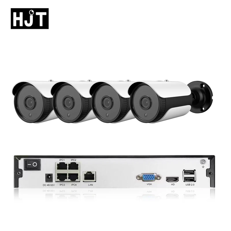Система видеонаблюдения 4CH POE аудио H.265 5MP HD ip-камера наружная двухсторонняя