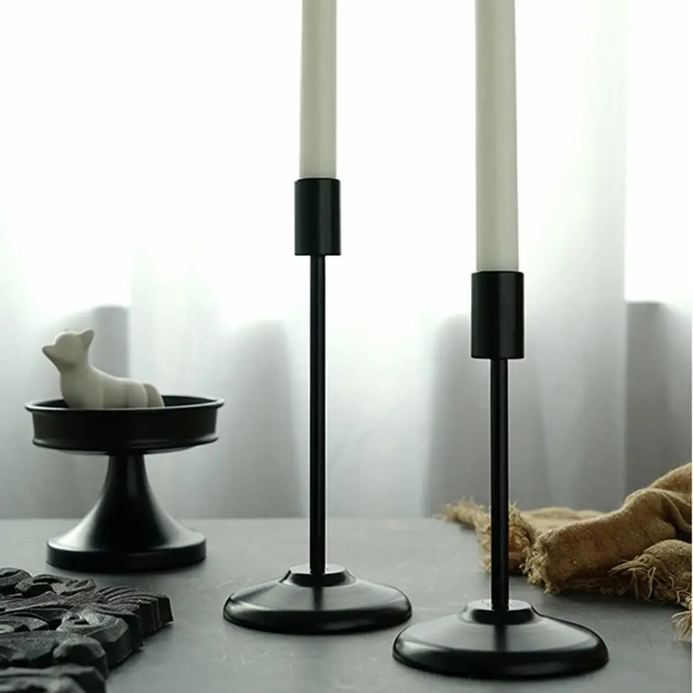 

Matte Black Geometric Shape Stereo Candlestick Home Decoration