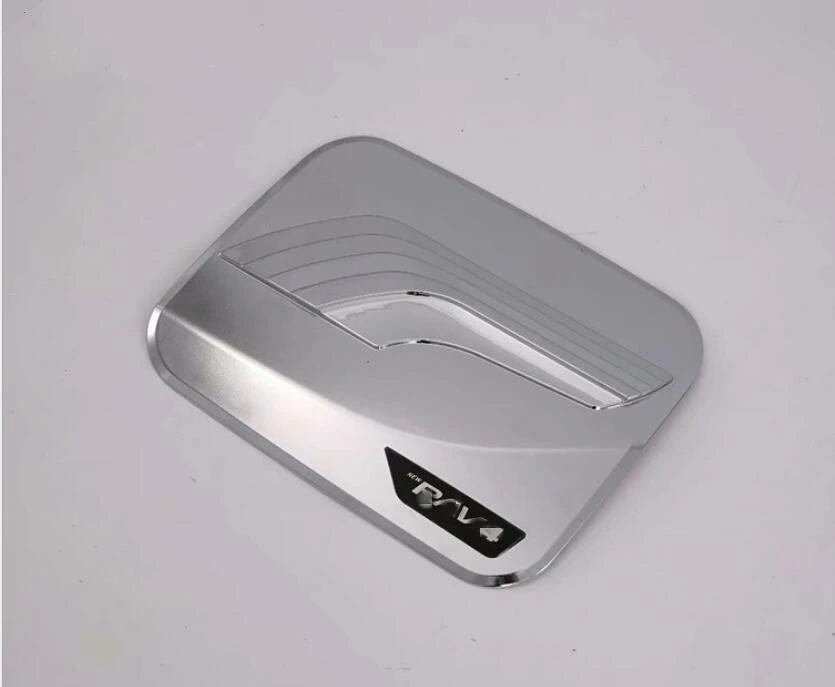 Car Exterior Chrome / Carbon Style Gas Fuel Oil Tank Cover Cap Sticker 1pcs For Toyota RAV4 XA50