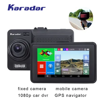 

4.5 inch Car DVR Recorder 1080P camera touchscreen with Android GPS navigator car anti radar detector wifi FM BT AVIN