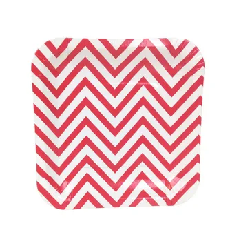 

12pc/Square wave stripe Birthday Party Supplies Set Thanksgiving Theme Place Props Party Supplies Kids Boy Birthday Party