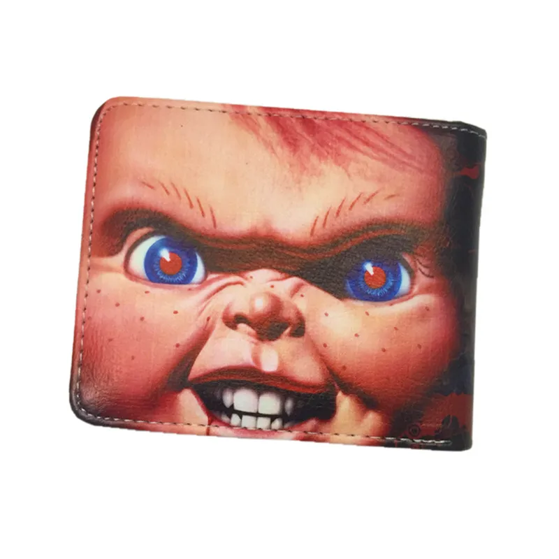 С принтом из мультфильма с короткими бумажник Chucky/Dragon Ball Z/Saw/наизнанку/кошелек громокошки с отделением для кредитных держатель для карт Для мужчин кошелек