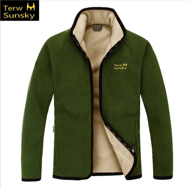 Outdoor autumn winter men coat high quality warm fleece clothing fleece