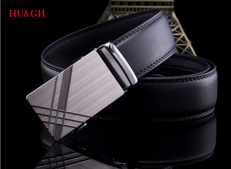 [HU&GH]Famous Brand Belt Men Good Quality Cowskin Genuine Luxury