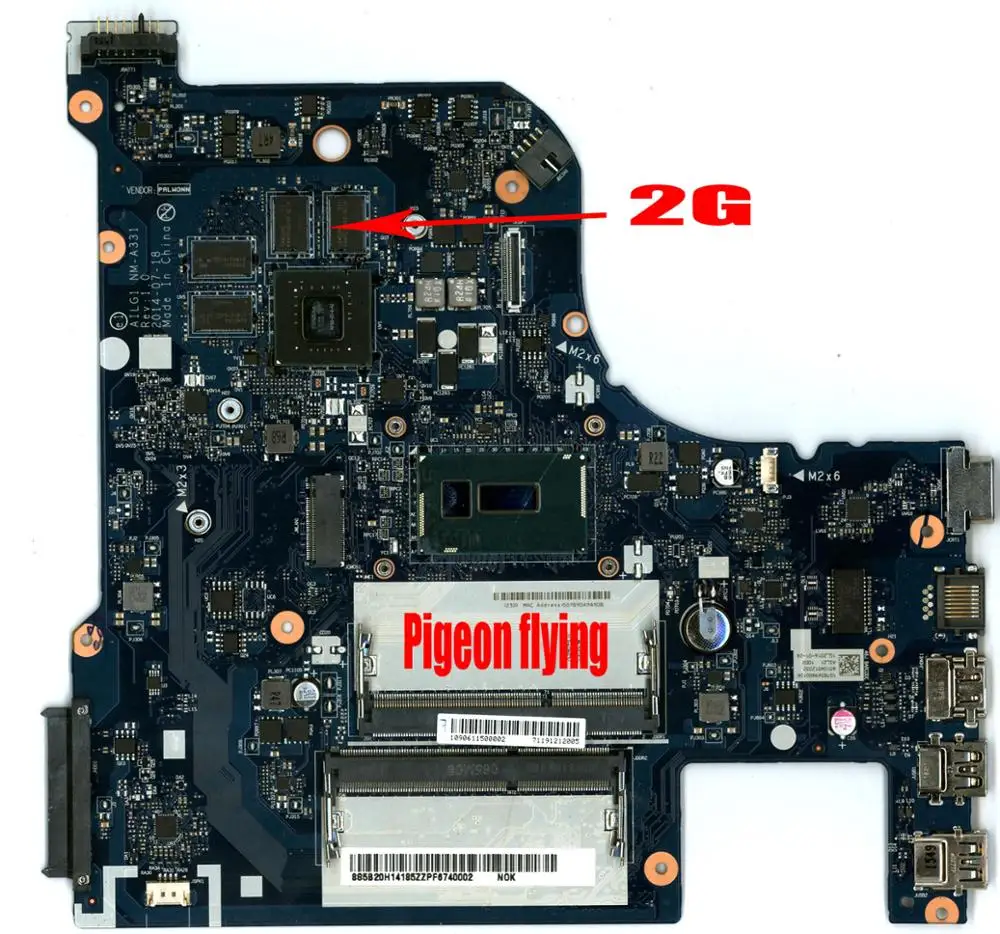

new DIS Mainboard for lenovov Z70-80 laptop Mainboard NM-A331 CPU-i3 2G Video memory FRU 5B20H14186 5B20H14171 5B20H14175