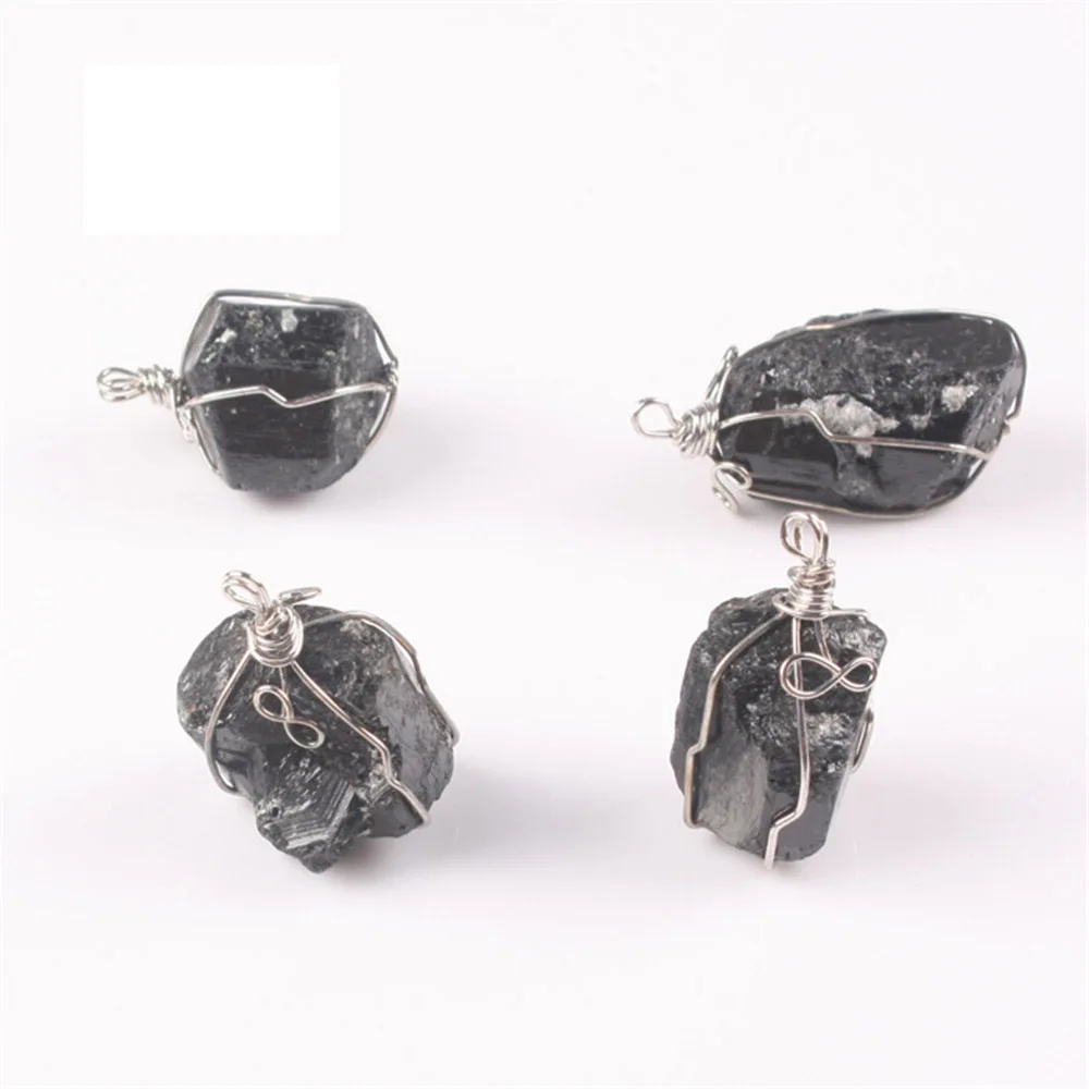

Подвески из натурального черного турмалина, 12 шт./лот