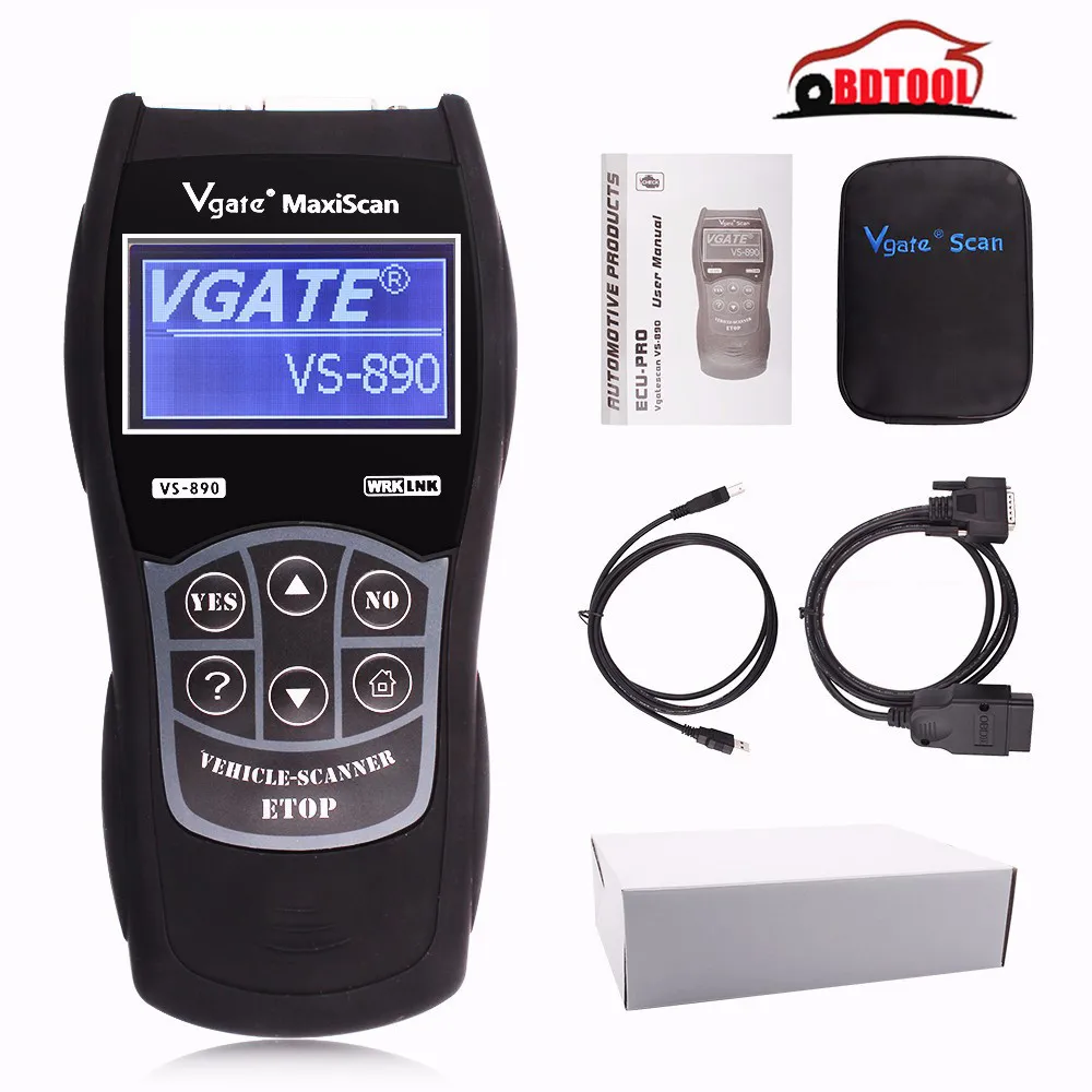 

Newest Vgate VS890 Diagnostic Tool MaxiScan VS 890 Multi-language Auto Scan tool OBD2 Scanner