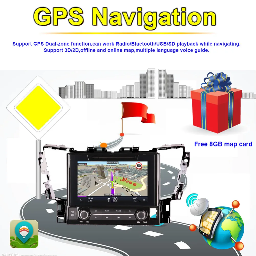 Top 9 Inch Android 8.0 Octa Core 4GB RAM Car GPS Navigation For Toyota Alphard 2015- DVD Multimedia Player Radio Stereo Bluetooth 5