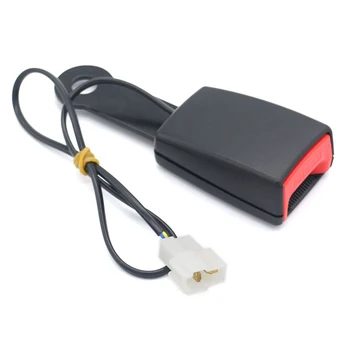 

130MM Car Seat Belt Cam Lock Car Front Seat Belt Buckle Padding Socket Plug Connector with Warning Cable